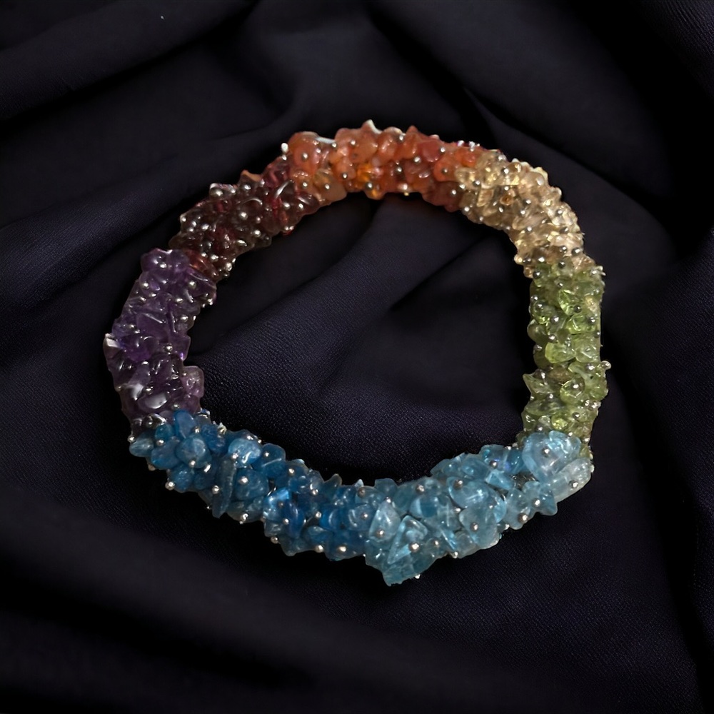 Multicolor Chakra holistic stretch bracelet